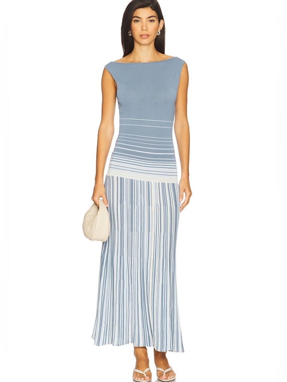 Faithfull the Brand Xyla Maxi Dress Size 6 Blue Combo